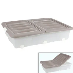 Jelenia Plast Aufbewahrungsboxen^Rollenbox Mit Klappdeckel 55L Pastell
