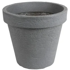 Jelenia Plast Pflanzkübel^Runder Pflanztopf Pisa 39X35Cm Steingrau