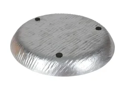 TP Vasen Und Schalen^Rundes Metall-Dekotablett 37Cm Silber