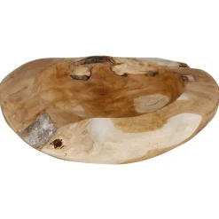 Pseudohersteller Vasen Und Schalen^Rustikale Teakholzschale 27-30Cm