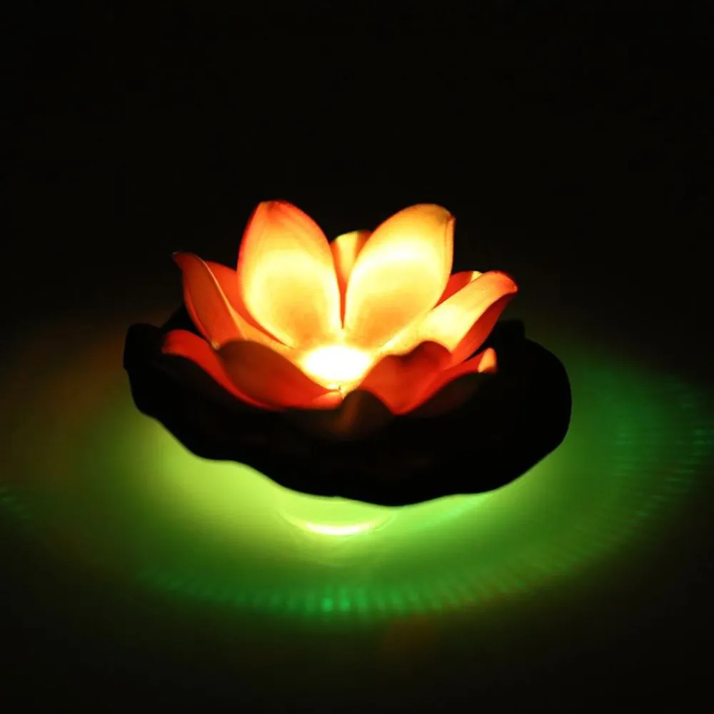 TP Leuchtdeko^Schwimmende Lotusblute Mit Led Farbwechsler 10Cm