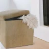 TP Sitzmöbel^Sitzhocker Aus Cordstoff 38X38X38Cm Natur