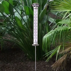 TP Leuchtdeko^Solar-Ausenthermometer Xxl