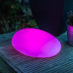 TP Leuchtdeko^Solar-Led-Gartenleuchte Stein 40X17X30Cm