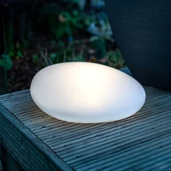 TP Leuchtdeko^Solar-Led-Gartenleuchte Stein 40X17X30Cm