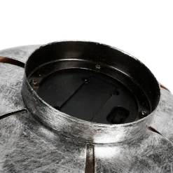TP Leuchtdeko^Solar-Lotusblume Mit Crackleglaskugel Und Led-Beleuchtung Warmweis