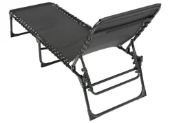 TP Garten- Und Sonnenliegen^Sonnenliege Mit Kopfpolster 190X55X31Cm Schwarz