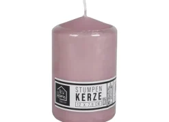 New Home Candlelight Stumpenkerzen^Stumpenkerze Glatt 78X120Mm Altrosa