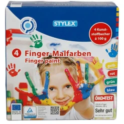 Stylex Kunst Und Malzubehör^ Finger-Malfarben 4X100G