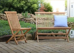 Sunny Moments Gartenbänke^Teak-Klappbank Modena 90X100X59Cm
