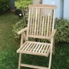 Sunny Moments Gartenstühle^Teak-Klappstuhl Natur Unbehandelt