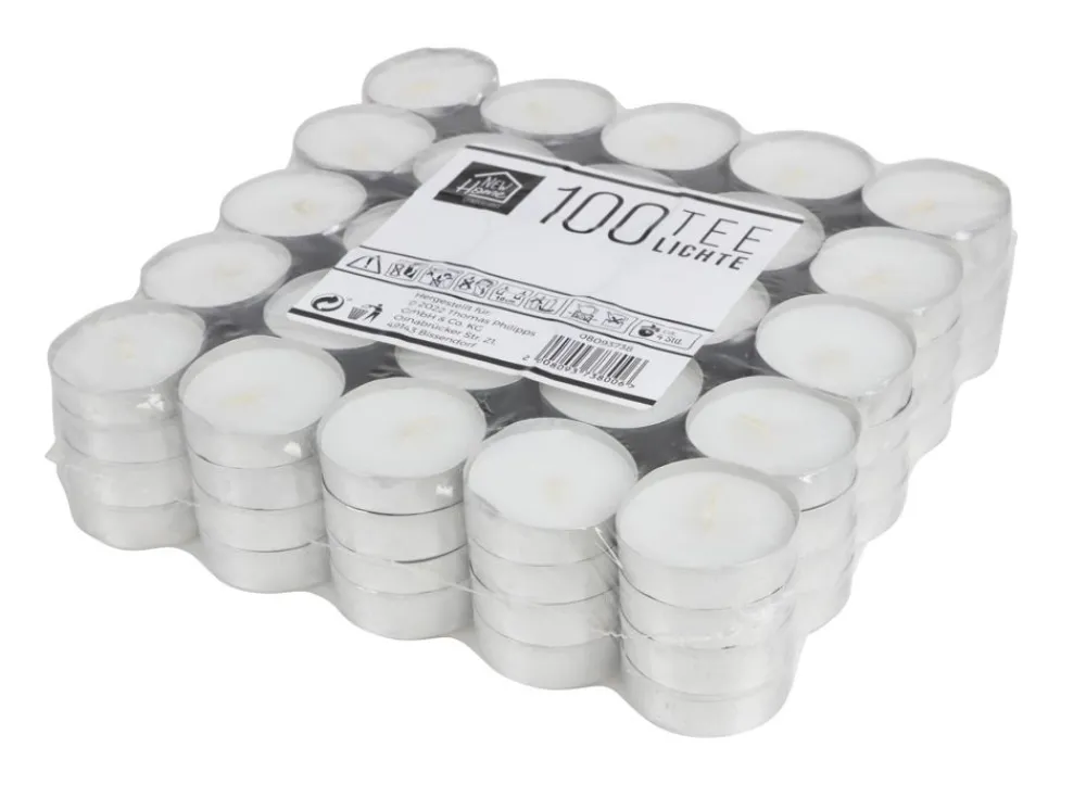 New Home Candlelight Stumpenkerzen^Teelichter 100Er-Pack