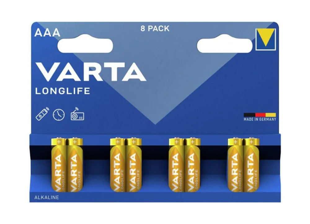 Varta Haushaltshelfer^ Longlife Aaa Lr03 Alkaline Batterien 8Er-Pack