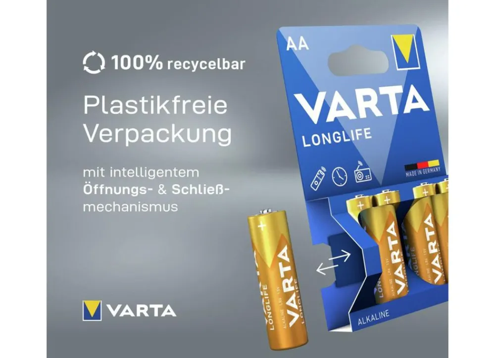 Varta Haushaltshelfer^ Longlife Aaa Lr03 Alkaline Batterien 8Er-Pack