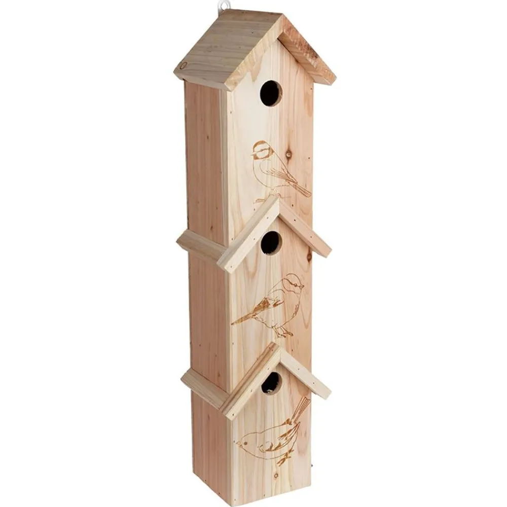 TP Vogel- Und Insektenhäuser^Vogel-Hochhaus 3-Stockig