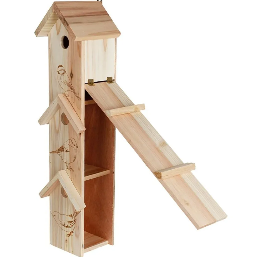TP Vogel- Und Insektenhäuser^Vogel-Hochhaus 3-Stockig