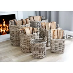 TP Körbe Und Taschen^WeidenKörbe Rund Natural-Grey 3Er-Set