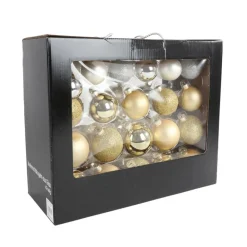 TP Weihnachtsbaumkugeln^Weihnachtsbaumkugeln Aus Glas 42Er-Set Gold/Silber