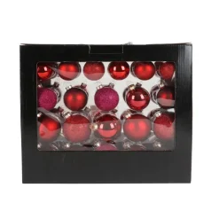 TP Weihnachtsbaumkugeln^Weihnachtsbaumkugeln Aus Glas 42Er-Set Rottone Mit Pinken Nuancen