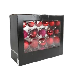 TP Weihnachtsbaumkugeln^Weihnachtsbaumkugeln Aus Glas 42Er-Set Rottone Mit Pinken Nuancen
