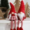 New Home Christmas Weihnachtsfiguren^Weihnachtswichtel Kantenhocker Mit Led-Nase 13X40X20Cm Rot