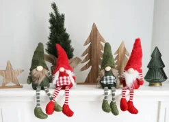 New Home Christmas Weihnachtsfiguren^Weihnachtswichtel Kantenhocker Mit Led-Nase 13X40X20Cm