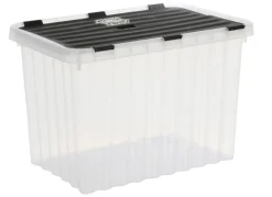 Jelenia Plast Aufbewahrungsboxen^Wellenbox Mit Klappdeckel 17 Liter Pastell/Schwarz