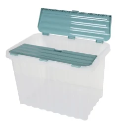 Jelenia Plast Aufbewahrungsboxen^Wellenbox Mit Klappdeckel 17 Liter Pastell/Schwarz