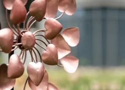 TP Gartenstecker^Windmuhle Herzen Aus Metall 30X76-106X15Cm Rose